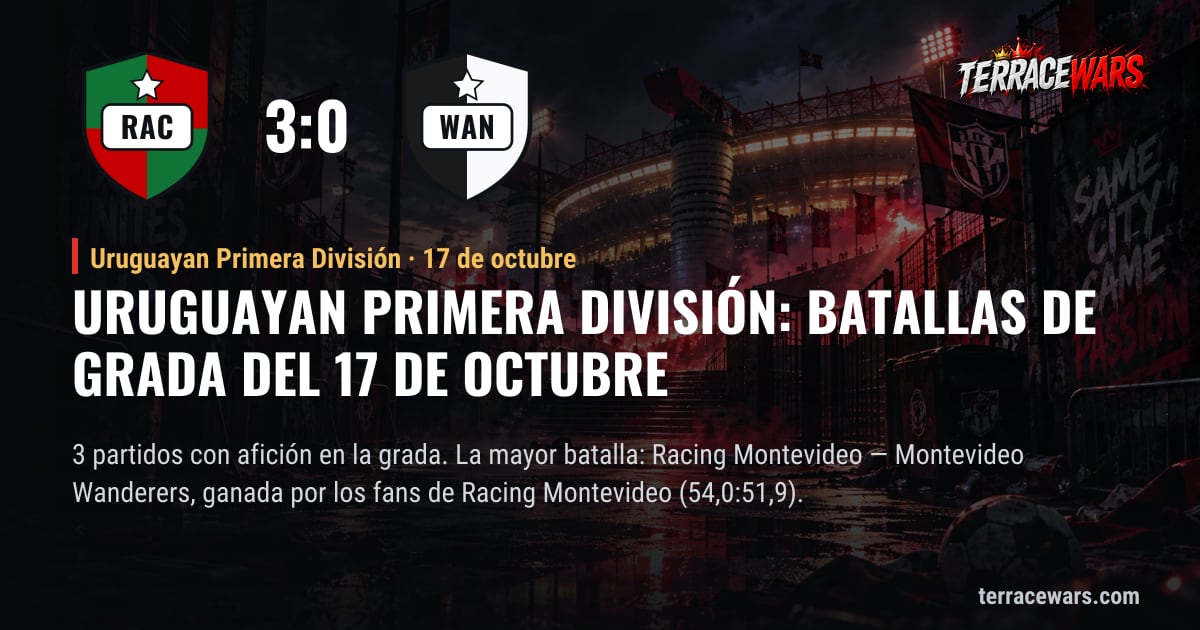 Uruguayan Primera División: batallas de grada del 17 de octubre