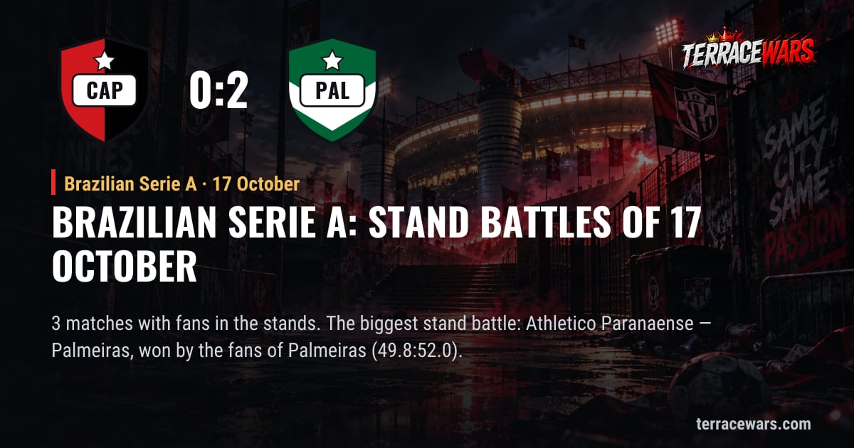 Brazilian Serie A: stand battles of 17 October