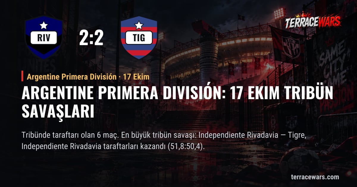 Argentine Primera División: 17 Ekim tribün savaşları