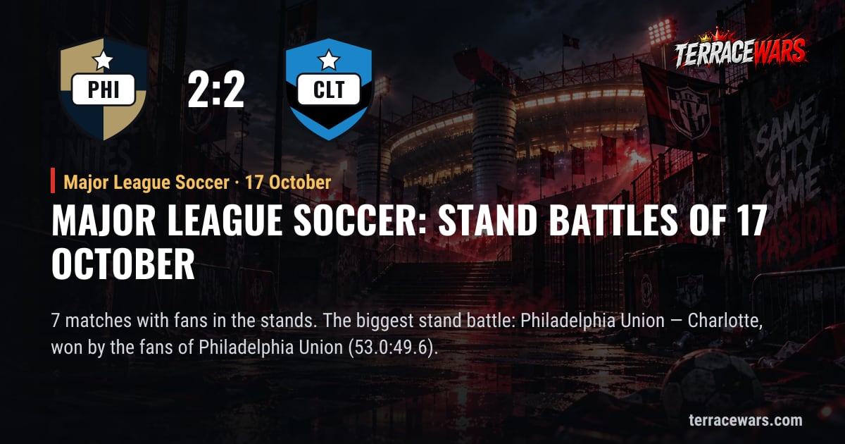 Major League Soccer: stand battles of 17 October