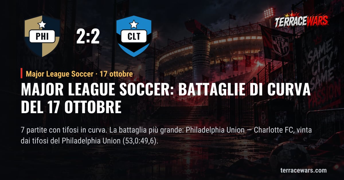 Major League Soccer: battaglie di curva del 17 ottobre