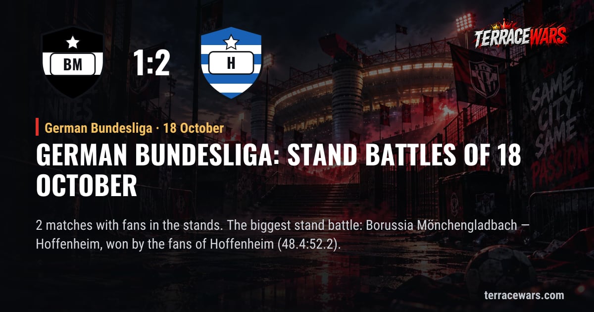 German Bundesliga: stand battles of 18 October