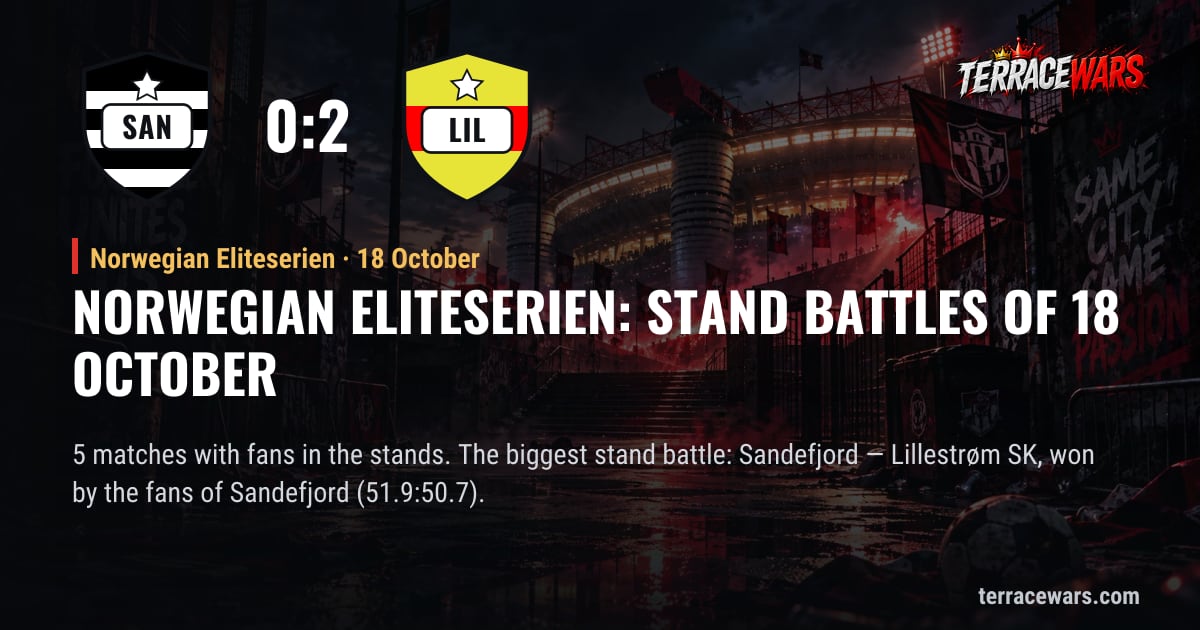 Norwegian Eliteserien: stand battles of 18 October