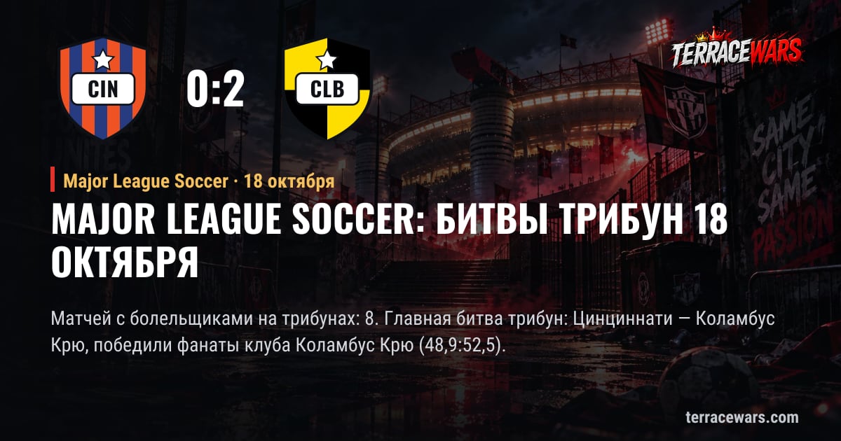 Major League Soccer: битвы трибун 18 октября