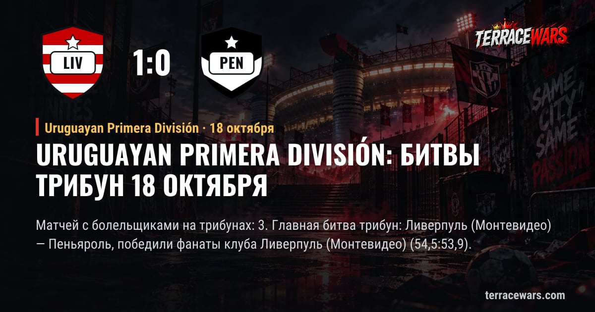 Uruguayan Primera División: битвы трибун 18 октября