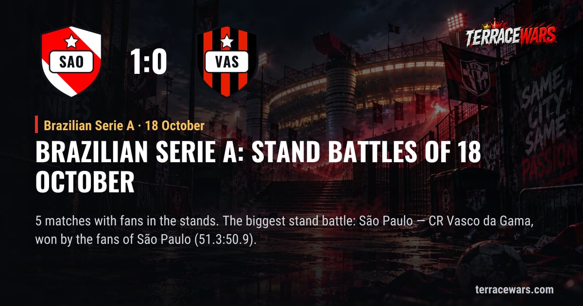 Brazilian Serie A: stand battles of 18 October