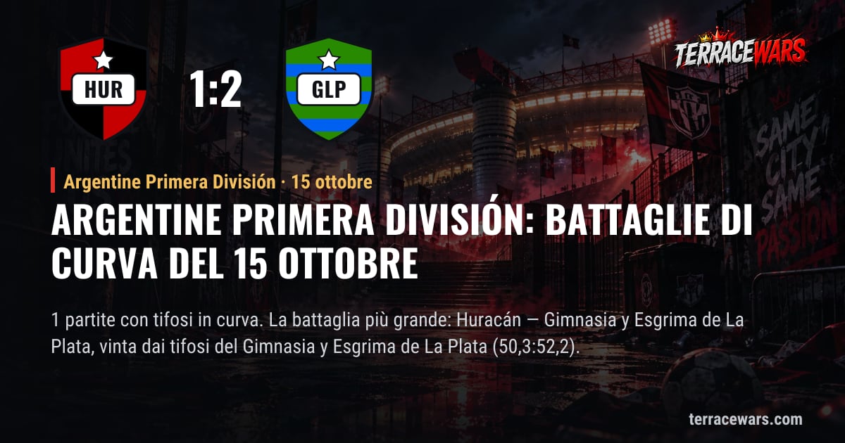 Argentine Primera División: battaglie di curva del 15 ottobre