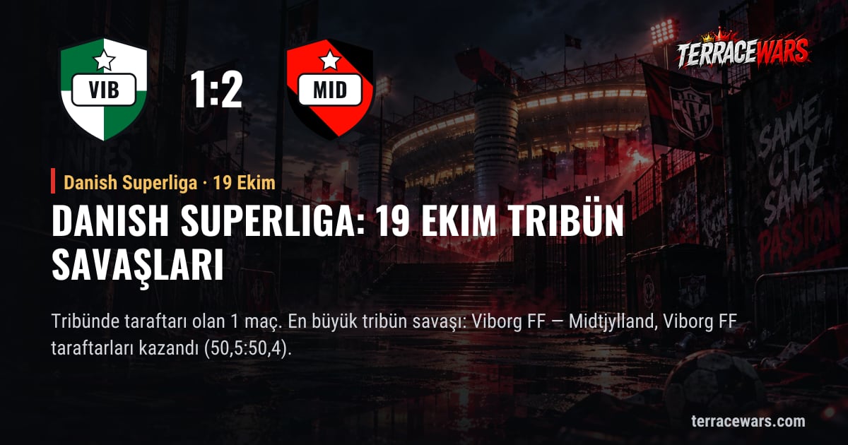 Danish Superliga: 19 Ekim tribün savaşları